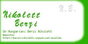 nikolett berzi business card